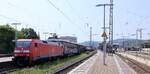 DB 152 146-7 REV/HSR 9/07.02.24  hat hier mit einem MIscher am Haken Durchfahrt in Koblenz am Hbf. 12.08.2025