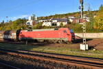 Feierabend! Abgebügelt steht 152 063 mit ihrem Frachtenzug auf Gleis5 in Neckarelz am 18.10.2025