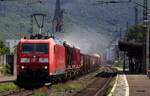 DB 185 171-6 REV/SSR9/24.04.23 mit  staubendem  Güterzug. Boppard Hbf 10.08.2025