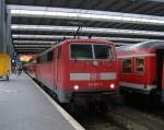 111 167 als RE nach Nrnberg Hbf in Mnchen Hbf. 29.07.2006