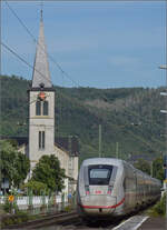'412 094' ICE 4 Triebzug 9494 in Boppard. Juli 2024.