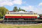 112 268-8 auf der Drehscheibe des DB Museum Koblenz (20. Mai 2023)
