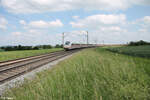 412 041-2  Baden Wüttemberg  als Umleiter ICE bei Uffenheim gen Norden. 04.06.24