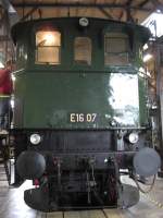 E 16 07 ausgestellt in der  Lokwelt Freilassing . 