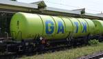 D-GATXD 35 80 7830 804-8 Gattung Zacns Volumen 98.050l beladen mit 33/1170 Enthanol/Ethylalkohol. Koblenz 12.08.2025