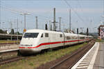 Gehofft auf eine 101 mit dem EC9 nach Zürich, aber Ersatzzug IC 2879 mit ICE bekommen. 401 078 am 29.06.2024 in Koblenz Hbf