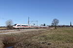 412 202 'Schleswig-Holstein' war am 25. Februar 2026 als 'ICE 116 Graz-Frankfurt' bei �bersee am Chiemsee in Rihctung M�nchen unterwegs.