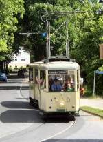 KSW-Zug unterwegs Richtung S-Bhf Rahnsdorf zwischen Schleuse und Thlmannplatz am 23.5.2009