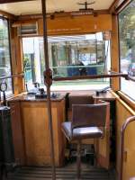 Blick zum Fahrpult, KSW-Triebwagen Woltersdorf - Juli 2009