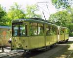 KSW-Strassenbahnzug mit Beiwagen in der Endstelle S-Bhf. rahnsdorf, Mai 2007