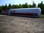 Eine Tankstelle ohne Benzinpreise, bei der Bahn braucht eben auch jede Lok ihren Kraftstoff, egal was es kostet. Tag der offenen Tr im Rbf Wustermark, Mai 2009