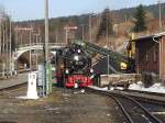 99 773 beim Kohle fassen am 18.03.2009 in Cranzahl.