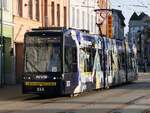 Bombardier Nr. 814 des Nahverkehr Schwerin in Schwerin.