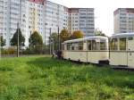 Beiwagen des Reko-Zuges in Hohenschnhausen, Zingster Strasse, Berlin 18.10.2009
