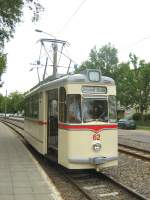 Tw 62 Typ GOTHA an der Ausstiegshaltestelle Jessener Strasse - 6.6.2009
