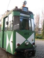 Arbeitstriebwagen A73 im depot, Schneiche-Rdersdorfer-Strassenbahn 2006