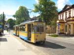 Gotha-Zug mit 1 Beiwagen (90) in Woltersdorf Schleuse, 23.5.2009