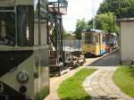 Blick zum zweiten noch vorhandenen Gotha-Beiwagen 89, Depot Woltersdorf 23. 5. 2009