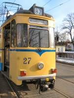 Stirnansicht Tw 27 in Waltersdorf, Winter 2006