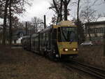 Tram 29 (KTNF6) von der Schöneicher-Rüdersdorfer Straßenbahn auf der 88 nach S Friedrichshagen.    01.März 2025