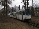 Tram 77 (M6C-NF ex. Mühlheim 277) von der Schöneicher-Rüdersdorfer Straßenbahn auf der 88 nach S Friedrichshagen.    01.März 2025