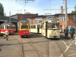 Strassenbahnen aus DDR-Produktion im alten Depot Bachgasse