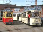 Gotha-Zug Tw 49 und LOwa-Tw 38 am alten Depot Bachgasse, 9. 5. 2009