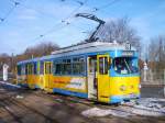 Tw 318 als Linie 2 der Strassenbahn und TWB Gotha (Hauptbahnhof - Ostbahnhof)