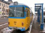 Tw 324 in Gotha als Linie 2 hauptbahnhof - Ostbahnhof