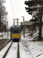 Tw 528 der Thringerwaldbahn am Bahnhof Waltershausen, 2006