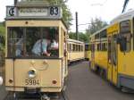 In der Schleife Mahlsdorf mit Zielangabe Wendenschlo wie der Linienverkehr (KT4D rechrs), Berlin 9. 8. 2009