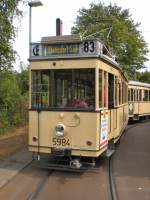 Tw 5984 mit Zielschild Mahlsdorf Sd in der Schleife Mahlsdorf, Berlin 9.8.2009 Berlin