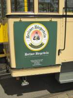 Detail am hist. Triebwagen 5984 - Reklame Berliner Brgerbru, Sonderfahrt 2007