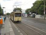 Hist. Tw 5984 mit Beiwagen in Berlin-Kpenick, Sommer 2007