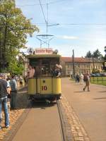 Tw 10 in Alt-Schmckwitz (Uferbahn) 17.5.2009