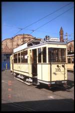 Tw 3110 im Betriebshof Kpenick, dig. Dia von 1993