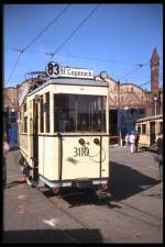 Tw 3110 im Betriebshof Kpenick, dig. Dia von 1993