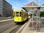Blick auf den Bw 13 des hist. Strassenbahnzuges, Cottbus Hauptbahnhof 6.6.2009