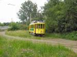 Pause fr den hist. Strassenbahnzug in Cottbus-Sandow am 6.6.2009