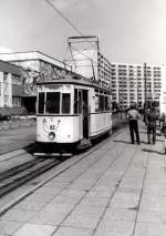 Tw 92 an der alten Endschleife Rieth (Strasse der Vlkerfreundschaft), um 1988