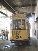 Tw 60 in der Wagenhalle, altes Depot Bachgasse - am 9. 5. 2009