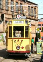 Tw 60 an der Sonderhaltestelle Bachgasse, 9.5.2009