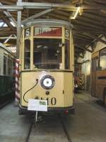 Hist. Tw 410 im Museumsdepot Halle, 19.9.2009