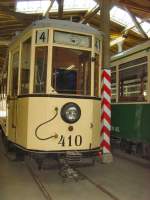 Hist. Tw 410 im Museumsdepot in Halle, 19.9.2009