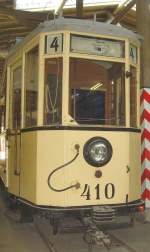 Hist. Tw 410 im Museumsdepot Halle, 19.9.2009