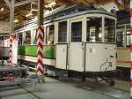 Hist. Tw 78 der Strassenbahn Halle im Museusdepot, Halle 19.9.2009