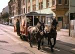 Sonderfahrt Pferdebahn in Erfurt, Neuwerkstrasse - 1994