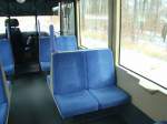 Inneneinrichtung von der SSB Stadtbahn. 22.11.2008