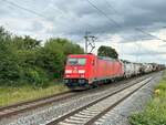 BR 185 246-6 DB Cargo mit einen Mischer durch Vöhrum -> Lehrte. 23.Juli 2024