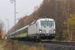 BR 7193 606 D-ELOC mit Flixtrain bei der Durchfahrt Weddel (b.Braunschweig) Richtung Magdeburg/Wolfsburg. 8.November 2025